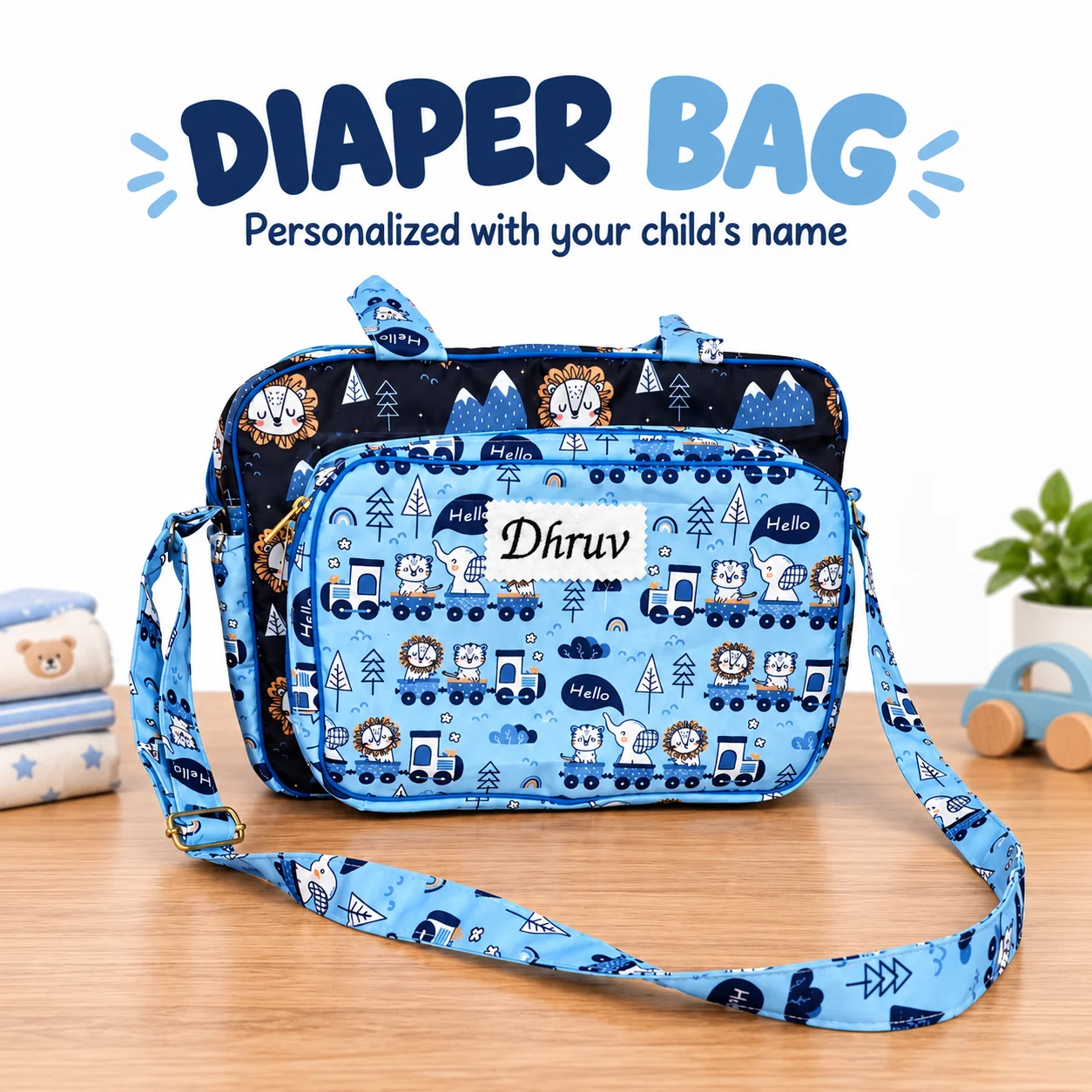 Personalized Dhruv Diaper Bag Ad