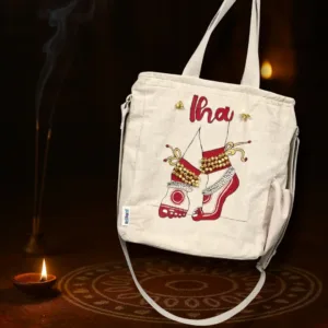 Handpainted Bharatnatyam Bag with Real Ghungroos