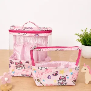 Kids Travel & Toiletry Organizer Combo – Clear Essentials Pouch + Multipurpose Organizer