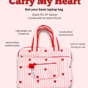 Cotton Quilted Laptop Bag