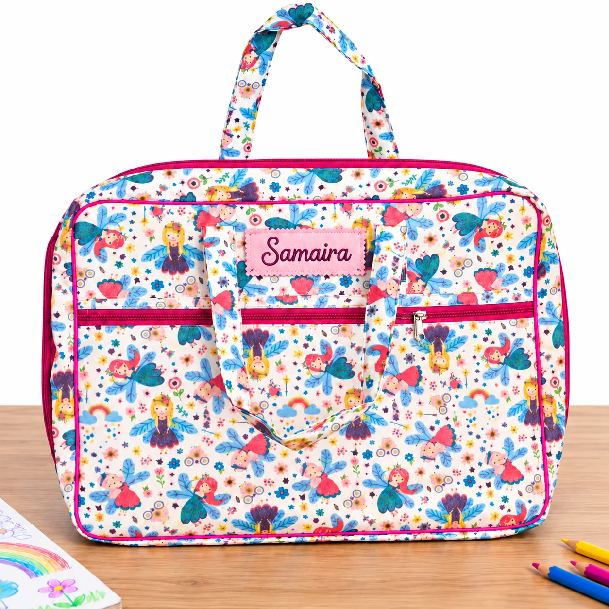 Personalized Fairy Rainbow School Bag
