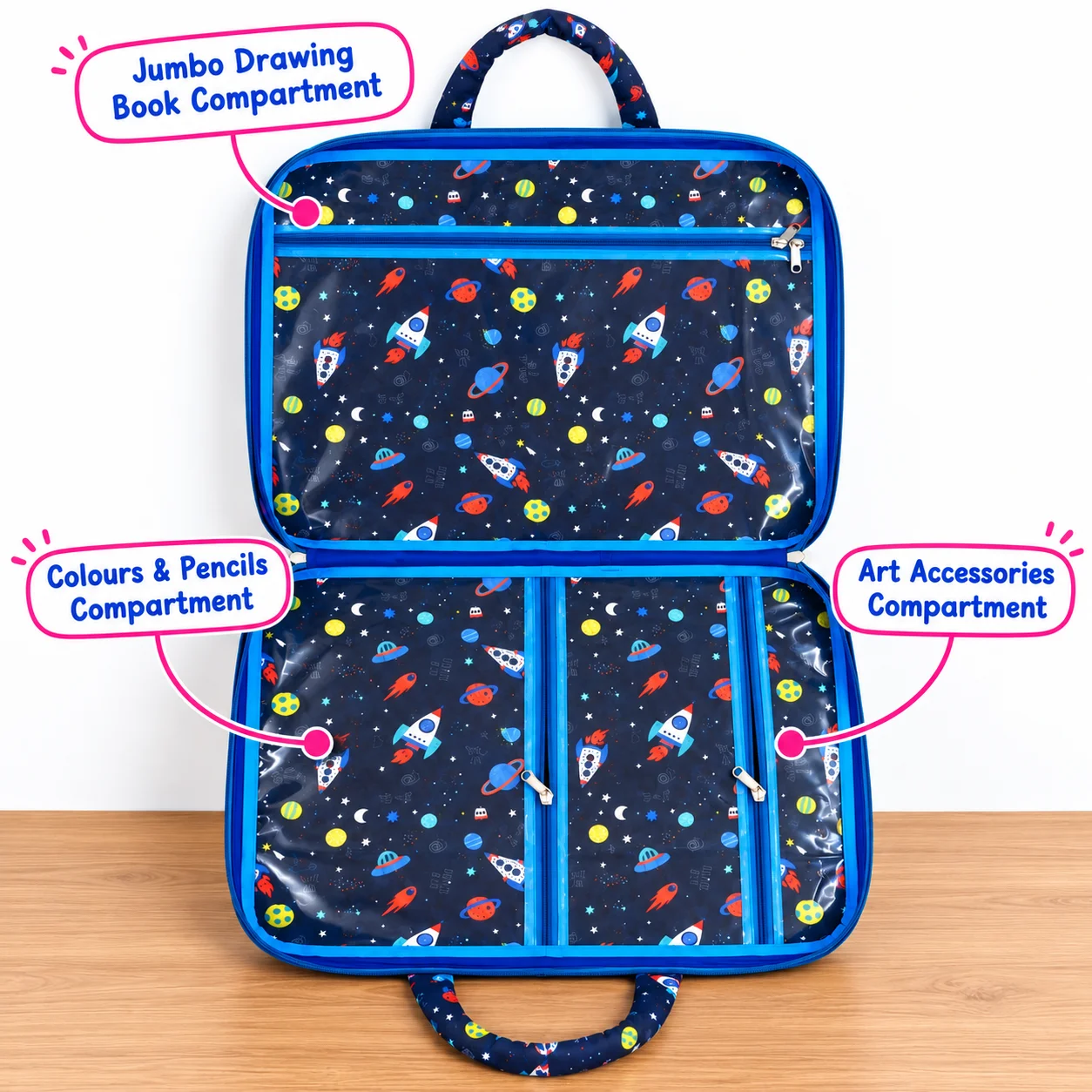 Space-Themed Children’s Art Organizer